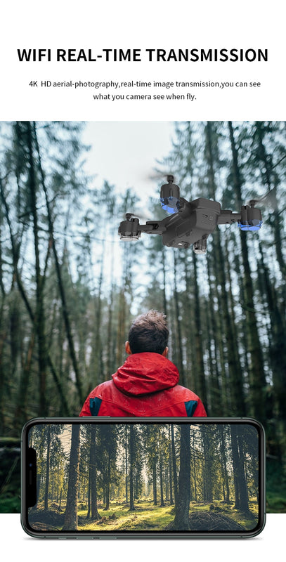 Optical Flow Foldable 50-Times Zoon Drone