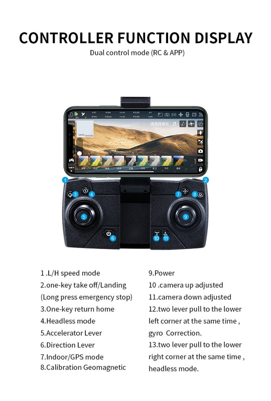 Optical Flow Foldable 50-Times Zoon Drone