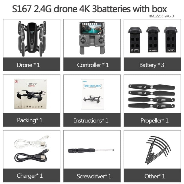 Professional 4K Foldable GPS Drone