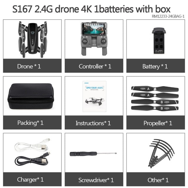 Professional 4K Foldable GPS Drone