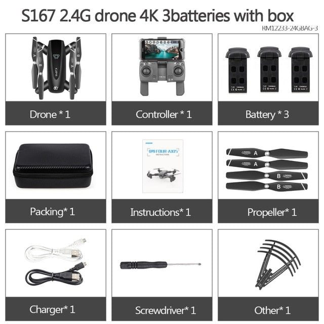 Professional 4K Foldable GPS Drone