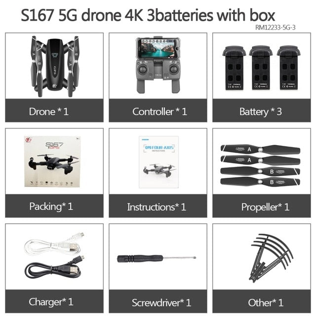 Professional 4K Foldable GPS Drone