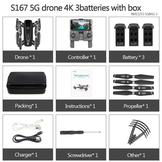 Professional 4K Foldable GPS Drone